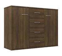 vidaXL Buffet Armoire Latérale Armoire de Rangement Meuble de Salon Salle de Séjour Intérieur Chêne Marron 88x30x65 cm Bois d'Ingénierie