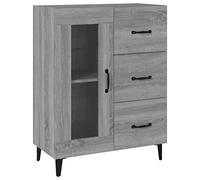 Vidaxl Buffet Sonoma Gris 69,5x34x90 Cm Bois D'ingénierie Multicolore