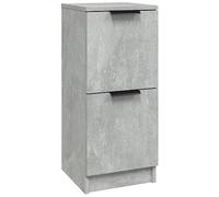vidaXL Buffet Armoire Latérale Armoire de Rangement Organisateur de Maison Meuble de Salon Intérieur Gris Béton 30x30x70 cm Bois d'Ingénierie