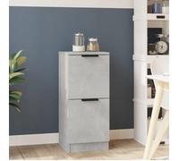 Vidaxl Buffet Gris Béton 30x30x70 Cm Bois D'ingénierie Marron