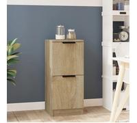 vidaXL Buffet Armoire Latérale Armoire de Rangement Organisateur de Maison Meuble de Salon Intérieur Chêne Sonoma 30x30x70 811175