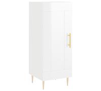 Buffet Blanc brillant 34,5x34x90 cm Bois d ingénierie Blanc G
