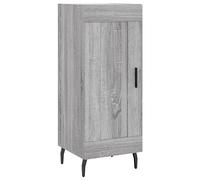 vidaXL Buffet, Armoire Latérale avec 3 Compartiments, Placard avec Porte et Pieds, Meuble avec Rangement Salon, Moderne, Sonoma Gris Bois d'Ingénierie