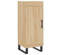 vidaXL Buffet armoire latérale moderne 3 compartiments porte et pieds bois d'ingénierie Chêne Sonoma