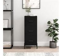 Vidaxl Buffet Noir 34,5x34x90 Cm Bois D'ingénierie Multicolore