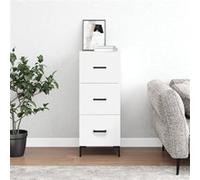 vidaXL Buffet blanc 34,5x34x90 cm bois d'ingénierie 828604