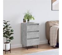 vidaXL Buffet, Armoire Latérale avec 3 Tiroirs, Commode avec Pieds, Meuble de Rangement Salon Salle de Séjour, Moderne, Gris Béton Bois d'Ingénierie Gris G