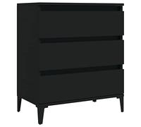 Vidaxl Buffet Noir 60x35x70 Cm Bois D'ingénierie Marron