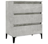 vidaXL Buffet, Armoire Latérale avec 3 Tiroirs, Commode de Rangement, Meuble de Salon Salle de Séjour, Industriel, Gris Béton Bois d'Ingénierie