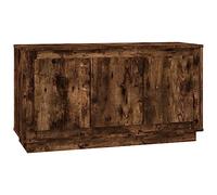 vidaXL Buffet, Armoire Latérale avec 6 Compartiments, Placard avec Porte, Meuble de Rangement Salle de Séjour, Moderne, Chêne Fumé Bois d'Ingénierie