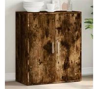 Vidaxl Buffet Chêne Fumé 79x38x80 Cm Bois D'ingénierie Marron