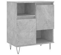 vidaXL Buffet, Armoire Latérale avec Pieds, Meuble de Rangement, Organisateur de Salon Salle de Séjour Intérieur, Gris Béton Bois d'Ingénierie