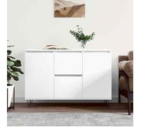 vidaXL Buffet, Armoire Latérale avec Pieds, Meuble de Rangement, Organisateur de Salon Salle de Séjour Intérieur, Blanc Bois 827204