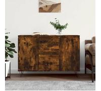 vidaXL Buffet, Armoire Latérale avec Pieds, Meuble de Rangement, Organisateur de Salon Salle de Séjour Intérieur, Chêne Fumé 827209