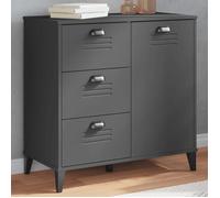 vidaXL Buffet, Armoire Latérale avec Tiroirs et Porte, Meuble de Rangement Chambre à Coucher Salon, Industriel, Gris 374940