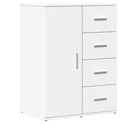 vidaXL Buffet, Armoire Latérale avec Tiroirs et Porte, Meuble de Rangement Salon Salle de Séjour Intérieur, Moderne, Blanc 840534
