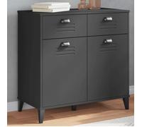 Vidaxl Buffet Viken Gris Anthracite 80x40x80 Cm Bois D'ingénierie Marron