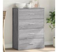 vidaXL Buffet Armoire latérale 840504 – Meuble moderne avec tiroirs, Sonoma gris