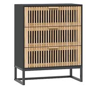 Vidaxl Buffet Noir 60x30x75 Cm Bois D'ingénierie Marron