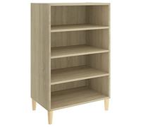 vidaXL Buffet Armoire Latérale Meuble de Rangement Armoire de Rangement avec 4 Etagères Maison Intérieur Chêne Sonoma 57x35x90 cm Aggloméré