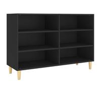 vidaXL Buffet Armoire Latérale Meuble de Rangement Armoire de Rangement Salle de Séjour Maison Intérieur Noir 103,5x35x70 cm Aggloméré