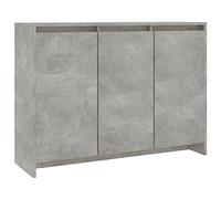vidaXL Buffet Armoire Latérale Meuble de Rangement Armoire de Rangement Salle de Séjour Maison Intérieur Gris Béton 102x33x75 cm Aggloméré