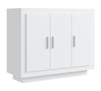 vidaXL Buffet Armoire Latérale Meuble de Rangement Armoire de Rangement Salon Salle de Séjour Intérieur Blanc 92x35x75 cm Bois d'Ingénierie