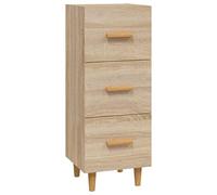 vidaXL Buffet Armoire Latérale Meuble de Rangement Organisateur de Maison Salon Salle de Séjour Intérieur Chêne Sonoma 34,5x34x90 cm Bois d'Ingénierie