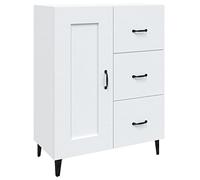 vidaXL Buffet Armoire Latérale Meuble de Rangement Organisateur de Maison Salon Salle de Séjour Intérieur Blanc 69,5x34x90 cm Bois d'Ingénierie