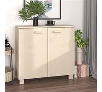 Buffet Armoire Latérale Meuble de Rangement Organisateur de Maison Salon Salle de Séjour Intérieur Marron Miel 85x35x80 cm Bois Massif de Pin