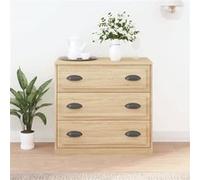 Vidaxl Buffet Chêne Sonoma 70x35,5x67,5 Cm Bois D'ingénierie Multicolore