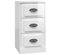 vidaXL Buffet, Armoire Latérale, Placard de Rangemen, Organisateur de Salon Salle de Séjour Intérieur, Moderne, Blanc Brillant Bois d'Ingénierie