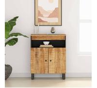 vidaXL Buffet 2 portes 60x33x75 cm bois massif de manguier Marron