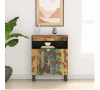 Vidaxl Buffet Avec 2 Portes 60x33x75 Cm Bois Massif De Récupération Marron