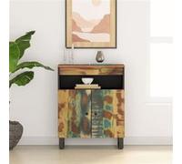 Vidaxl Buffet Avec 2 Portes 60x33x75 Cm Bois Massif De Récupération Marron