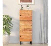 Buffet avec 3 Portes, Armoire Latérale avec 3 Compartiments, Meuble de Rangement Salon Salle de Séjour, Bois Massif d'Acacia et Fer 352930