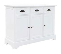 vidaXL Buffet avec 3 portes MDF et Bois de pin 105x35x77,5 cm245754 Blanc G