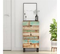vidaXL Buffet avec 3 Tiroirs, Armoire Latérale avec Rangement, Meuble de Salle de Séjour Salon, Industriel, Bois Massif de Récupération 352907 Bois G