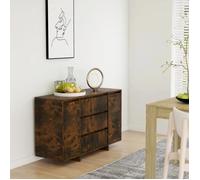 vidaXL Buffet avec 3 tiroirs Chêne fumé 120x41x75 cm Aggloméré