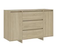 vidaXL Buffet avec 3 tiroirs Chêne Sonoma 120x41x75 cm Aggloméré