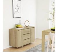 vidaXL Buffet avec 3 tiroirs Chêne Sonoma 120x41x75 cm Aggloméré