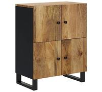 vidaXL Buffet avec 4 Portes 60x33x75 cm Bois Massif de manguier, Armoire, Armoire latérale, Armoire de Rangement, armoires, Placard, Buffet Haut