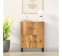Vidaxl Buffet Avec 4 Portes 60x33x75 Cm Bois Massif De Manguier Marron
