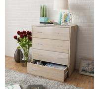 Buffet - vidaXL - 4 tiroirs - Chêne - 60 x 30,5 x 71 cm - Aspect bois