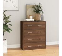 vidaXL Buffet avec 4 tiroirs 60x30,5x71 cm Chêne marron