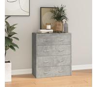 Vidaxl Buffet Avec 4 Tiroirs 60x30,5x71 Cm Gris Béton Multicolore
