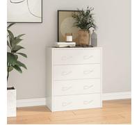 vidaXL Buffet armoire latérale 4 tiroirs 342579 - 60x30,5x71 cm Blanc brillant