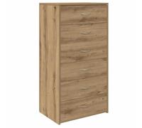 Vidaxl Buffet Avec 6 Tiroirs Chêne Artisanal Bois D'ingénierie Marron