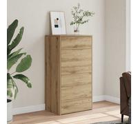 Vidaxl Buffet Avec 6 Tiroirs Chêne Artisanal Bois D'ingénierie Marron