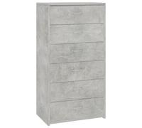 vidaXL Buffet 6 tiroirs Gris béton 50x34x96 cm Aggloméré
